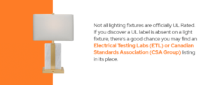 a lamp with a ECL listing